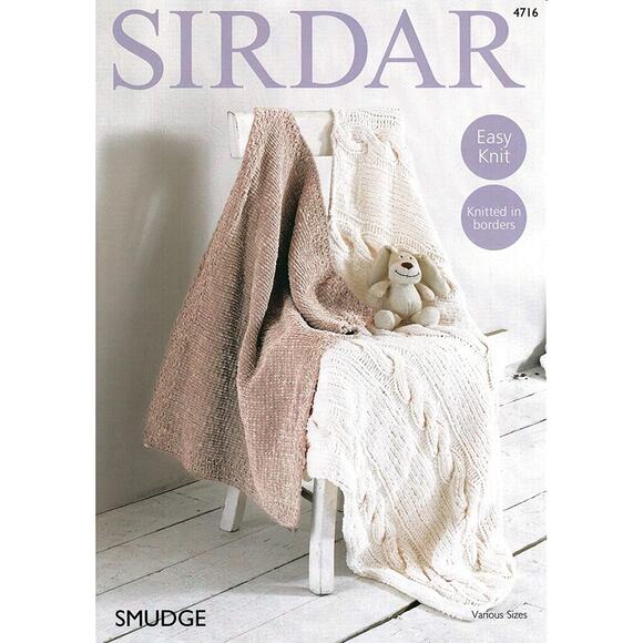 New Sirdar 4716 Easy Knit Smudge Blanket Afghan Throw Knitting Pattern - Picture 2 of 2
